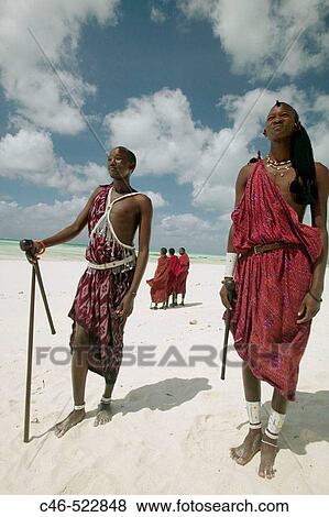 Masai people. Paje beach. Zanzibar Island. Tanzania View Large Photo Image Stock Photo - Masai people. Paje beach. Zanzibar Island. Tanzania. Fotosearch
