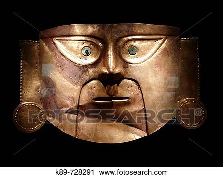 Stock Image - Mask. Museo del Oro de Larcomar, Lima, Peru. Fotosearch