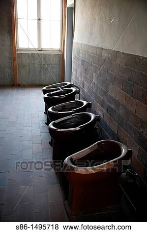 Mass Toilet Facility, Barracks, Dachau Concentration Camp Memorial, Dachau, Bavaria, Germany View Large Photo Image Stock Photo - Mass Toilet Facility, Barracks, Dachau Concentration Camp Memorial, Dachau, Bavaria, Germany. Fotosearch