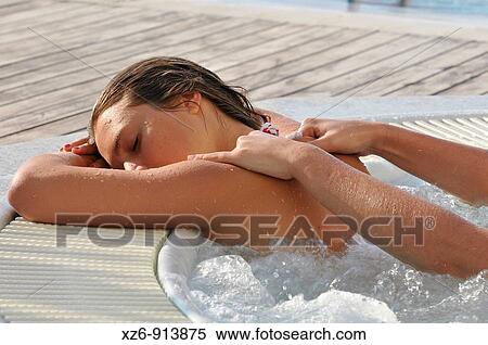 massage in the jacuzzi View Large Photo Image Stock Photography - massage in the jacuzzi. Fotosearch
