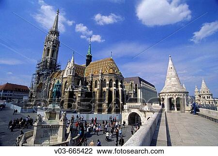 Matthias Church, Fishermen's Bastion, Budapest. Hungary View Large Photo Image Stock Image - Matthias Church, Fishermen's Bastion, Budapest. Hungary. Fotosearch