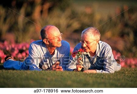 Stock Photograph - Mature couple relaxing. Fotosearch