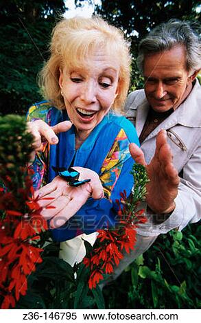 Mature couple with butterfly View Large Photo Image Stock Photography - Mature couple with butterfly. Fotosearch