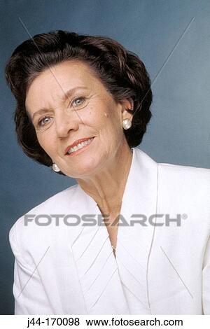 Stock Photo - Mature woman portrait smiling. Fotosearch