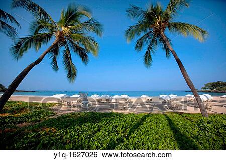 Stock Photograph - Mauna Kea Beach, Kaunaoa Bay, Kohala Coast, Island of Hawaii. Fotosearch