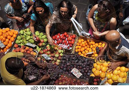 Mauritius, Port Louis, fruit stall at the Central Market View Large Photo Image Stock Photo - Mauritius, Port Louis, fruit stall at the Central Market. Fotosearch