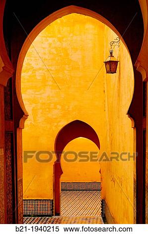 Mausoleum of Moulay Isma? l, Meknes, Morocco View Large Photo Image Stock Photography - Mausoleum of Moulay Isma? l, Meknes, Morocco. Fotosearch