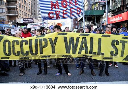 Picture - May 1, 2012, Occupy Wall Street, Manhattan, New York City. Fotosearch