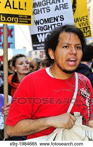 Stock Photography - May Day 2013, International Worker Day, New York City, Union Square vicinity, lower Manhattan, USA.. Fotosearch