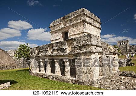 Maya Ruines Temple of Frescos of Tulum, Riviera Maya, Yucatan Peninsula, Mexico View Large Photo Image Stock Photo - Maya Ruines Temple of Frescos of Tulum, Riviera Maya, Yucatan Peninsula, Mexico. Fotosearch