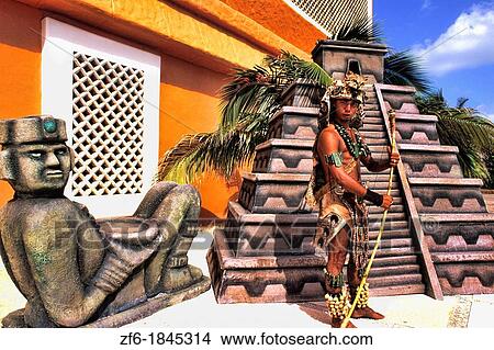 Mayan native in colorful costume in Cozumel Mexico View Large Photo Image Picture - Mayan native in colorful costume in Cozumel Mexico. Fotosearch