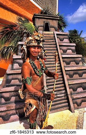 Mayan native in colorful costume in Cozumel Mexico View Large Photo Image Stock Image - Mayan native in colorful costume in Cozumel Mexico. Fotosearch