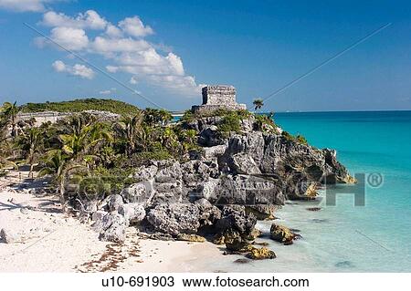 Mayan ruins. Tulum. Quintana Roo. Mexico. View Large Photo Image Stock Image - Mayan ruins. Tulum. Quintana Roo. Mexico.. Fotosearch