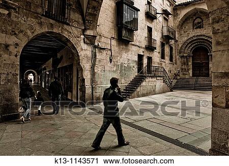 Mayor Square of Salamanca and St Martin's Church, Castilla y Le? n, Spain View Large Photo Image Stock Image - Mayor Square of Salamanca and St Martin's Church, Castilla y Le? n, Spain. Fotosearch