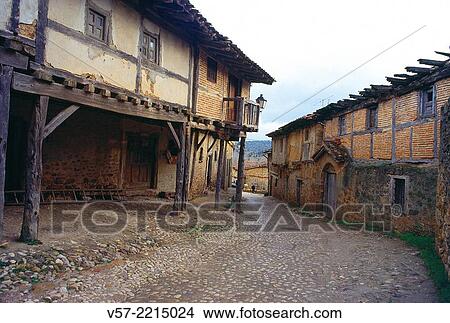 Picture - Mayor Street. Calataazor, Soria province, Castilla Leon, Spain.. Fotosearch