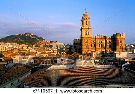 MBlaga Andalusia Spain: Panoramic of the city and the cathedral View Large Photo Image Stock Image - MBlaga Andalusia Spain: Panoramic of the city and the cathedral. Fotosearch