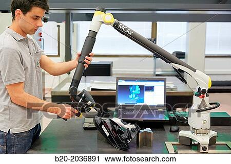 MCAx measuring arm. Coordinate measuring machine portable with escanner for contactless measurement. Measurement service. Innovative Metrology applied. Sariki Metrology. Elgoibar. Gipuzkoa. Basque Country. Spain. View Large Photo Image Stock Image - MCAx measuring arm. Coordinate measuring machine portable with escanner for contactless measurement. Measurement service. Innovative Metrology applied. Sariki Metrology. Elgoibar. Gipuzkoa. Basque Country. Spain.. Fotosearch
