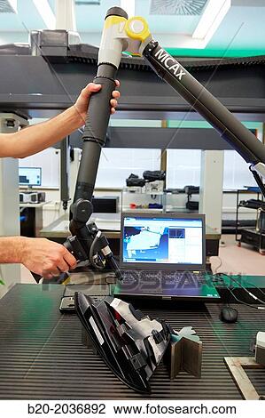 MCAx measuring arm. Coordinate measuring machine portable with escanner for contactless measurement. Measurement service. Innovative Metrology applied. Sariki Metrology. Elgoibar. Gipuzkoa. Basque Country. Spain. View Large Photo Image Stock Image - MCAx measuring arm. Coordinate measuring machine portable with escanner for contactless measurement. Measurement service. Innovative Metrology applied. Sariki Metrology. Elgoibar. Gipuzkoa. Basque Country. Spain.. Fotosearch