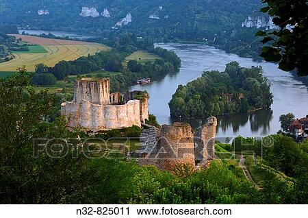 Meander of Seine river and Galliard Castle Ch? teau-Gaillard, Les Andelys Seine valley, Normandy, France View Large Photo Image Stock Image - Meander of Seine river and Galliard Castle Ch? teau-Gaillard, Les Andelys Seine valley, Normandy, France. Fotosearch
