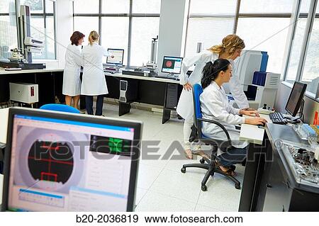 Stock Photo - Measurement area and image processing methods. Innovative Metrology applied. Sariki Metrology. Elgoibar. Gipuzkoa. Basque Country. Spain.. Fotosearch