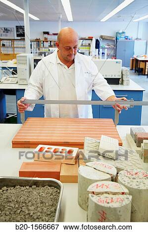 Measurement of clay brick, large format Calibre, Research on building materials, Tecnalia Research & Innovation, Zamudio, Bizkaia, Basque Country, Spain View Large Photo Image Stock Photo - Measurement of clay brick, large format Calibre, Research on building materials, Tecnalia Research & Innovation, Zamudio, Bizkaia, Basque Country, Spain. Fotosearch