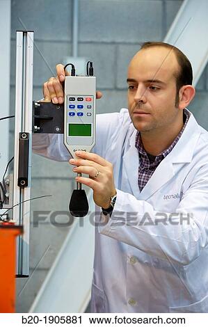 Stock Image - Measurements Bank FOREMOST. Sound Control. Service control noise in industrial production systems.. Fotosearch