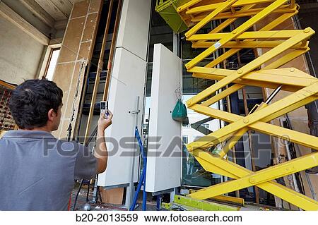 Stock Photo - Mechanical Testing of building facades. Curtain walls. Architectural enclosures. Homologation of architectural elements. Certification, Approval, Testing and Conformity Assessment and Technical Assistance.. Fotosearch