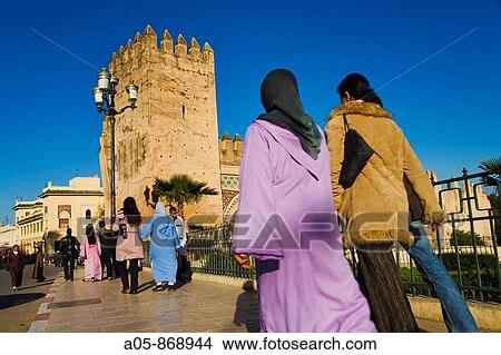 Picture - Mechouar by Dar-el-Makhzen palace, Fes Jdid, Fes, Morocco. Fotosearch