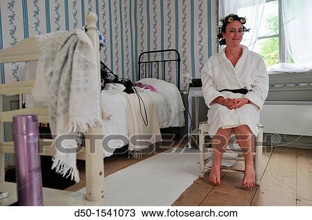 MEDEVI SWEDEN Young woman gets her hair done before her wedding. View Large Photo Image Stock Image - MEDEVI SWEDEN Young woman gets her hair done before her wedding.. Fotosearch