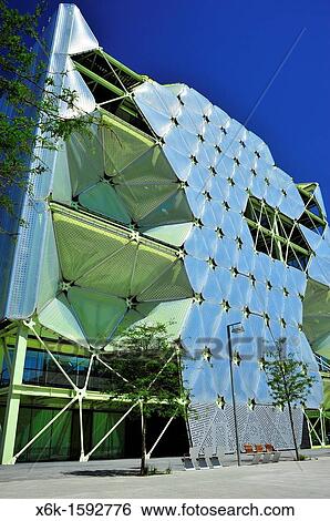 Media-TIC building (architect: Enric Ruiz-Geli), 22@ district, Barcelona, Catalonia, Spain. View Large Photo Image Stock Photograph - Media-TIC building (architect: Enric Ruiz-Geli), 22@ district, Barcelona, Catalonia, Spain.. Fotosearch