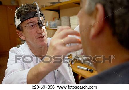 Stock Photograph - Medical examination, Otorhinolaryngologist. Hospital de Zumarraga, Gipuzkoa, Euskadi, Spain. Fotosearch