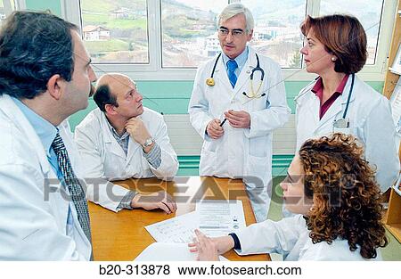 Medical staff meeting in hospital View Large Photo Image Stock Photo - Medical staff meeting in hospital. Fotosearch