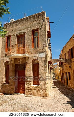 Medieval alleys of Rhodes old town, Rhodes Island, Greece View Large Photo Image Stock Photography - Medieval alleys of Rhodes old town, Rhodes Island, Greece. Fotosearch