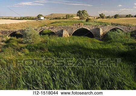 Picture - Medieval bridge, Sasamon, Burgos province, Castille-Leon, Spain. Fotosearch