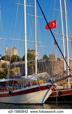 Medieval Castle of The Knights of St John The Castle of St Peter Bodrum, Mugla province, Turkey View Large Photo Image Stock Image - Medieval Castle of The Knights of St John The Castle of St Peter Bodrum, Mugla province, Turkey. Fotosearch
