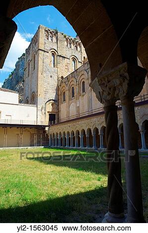 Medieval cloister column capitals of the Cathedral, Duomo of Cefalu Cefa Sicily View Large Photo Image Stock Photography - Medieval cloister column capitals of the Cathedral, Duomo of Cefalu Cefa Sicily. Fotosearch