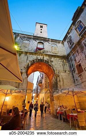 Medieval Iron Gate, Diocletian's Palace, Old town Split, Central Dalmatia, Croatia. View Large Photo Image Stock Photography - Medieval Iron Gate, Diocletian's Palace, Old town Split, Central Dalmatia, Croatia.. Fotosearch