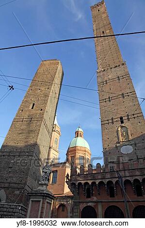 Medieval towers in Bologna Emilia Romagna Italy. View Large Photo Image Stock Image - Medieval towers in Bologna Emilia Romagna Italy.. Fotosearch