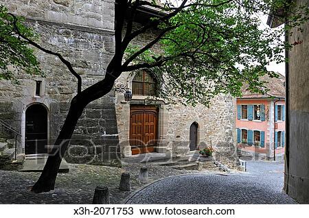 medieval village of Saint-Saphorin in the middle of Vineyard terraces of Lavaux on the bank of Leman Lake, around Lausanne, Canton of Vaud, Switzerland, Europe. View Large Photo Image Stock Image - medieval village of Saint-Saphorin in the middle of Vineyard terraces of Lavaux on the bank of Leman Lake, around Lausanne, Canton of Vaud, Switzerland, Europe.. Fotosearch