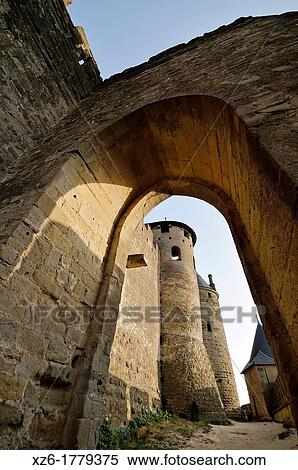 Medieval Walls of Carcassonne, Aude, Languedoc-Roussillon, France, Europe View Large Photo Image Stock Photography - Medieval Walls of Carcassonne, Aude, Languedoc-Roussillon, France, Europe. Fotosearch