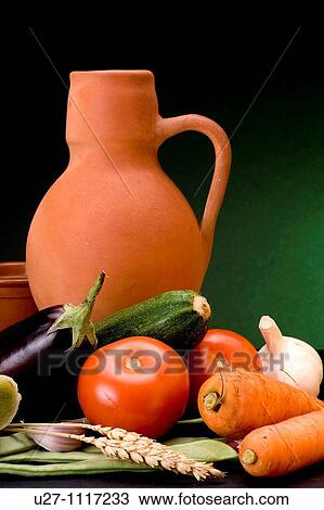 Mediterranean diet still life View Large Photo Image Stock Image - Mediterranean diet still life. Fotosearch