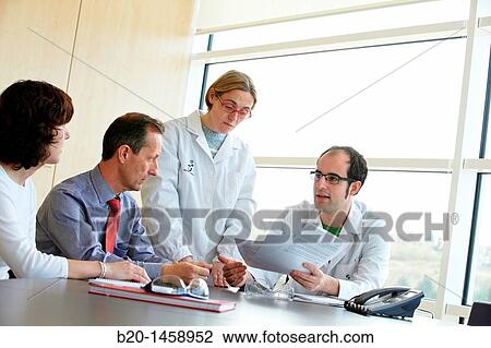 Stock Image - Meeting room, research lab, IkerChem research lab, design and synthesis of new chemical entities with therapeutic applications in oncology, discovery and development of novel drugs for the treatment of cancer. Fotosearch