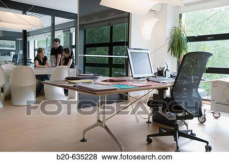 Stock Photo - Meeting room. Talleres MYL. Spindle manufacturing and repairing. Mendaro. Gipuzkoa, Euskadi, Spain. Fotosearch
