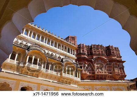 Mehrangarh Fort, inside of the fort, Jodhpur, Rajasthan, India View Large Photo Image Stock Photograph - Mehrangarh Fort, inside of the fort, Jodhpur, Rajasthan, India. Fotosearch