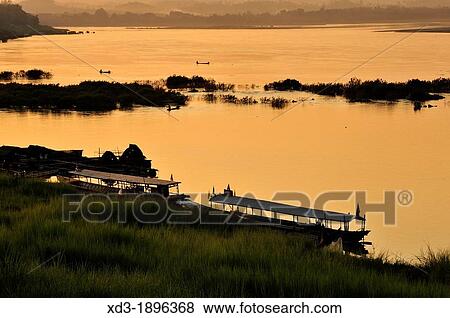 Mekong River at Chiang Khan, Thailand View Large Photo Image Stock Photo - Mekong River at Chiang Khan, Thailand. Fotosearch