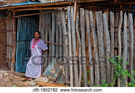 Melka Country Ethiopia Africa Oromo Tribe woman in door of poor home 3 View Large Photo Image Stock Image - Melka Country Ethiopia Africa Oromo Tribe woman in door of poor home 3. Fotosearch