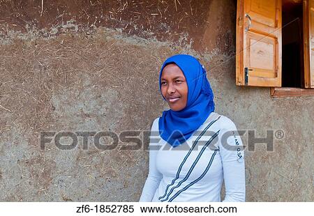 Melka Country Ethiopia Africa Oromo Tribe young Muslim woman with scarf portrait 3 View Large Photo Image Stock Photography - Melka Country Ethiopia Africa Oromo Tribe young Muslim woman with scarf portrait 3. Fotosearch