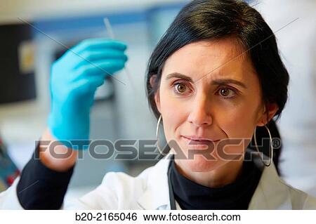 Stock Photograph - Melting point. Polymer characterization. Biotechnology Laboratory. Energy and Environment Division. Tecnalia Research and Innovation. Miano. Alava. Basque Country. Spain.. Fotosearch