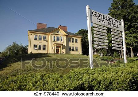 Memorial Town Hall Located in Georgetown, Massachusetts USA, which is in scenic New England Notes: Originally built as an eight room schoolhouse View Large Photo Image Stock Image - Memorial Town Hall Located in Georgetown, Massachusetts USA, which is in scenic New England Notes: Originally built as an eight room schoolhouse. Fotosearch