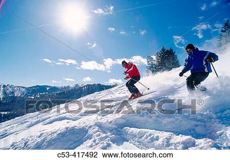 Men. Skiing tombstone at The Canyons. Utah. USA View Large Photo Image Stock Image - Men. Skiing tombstone at The Canyons. Utah. USA. Fotosearch